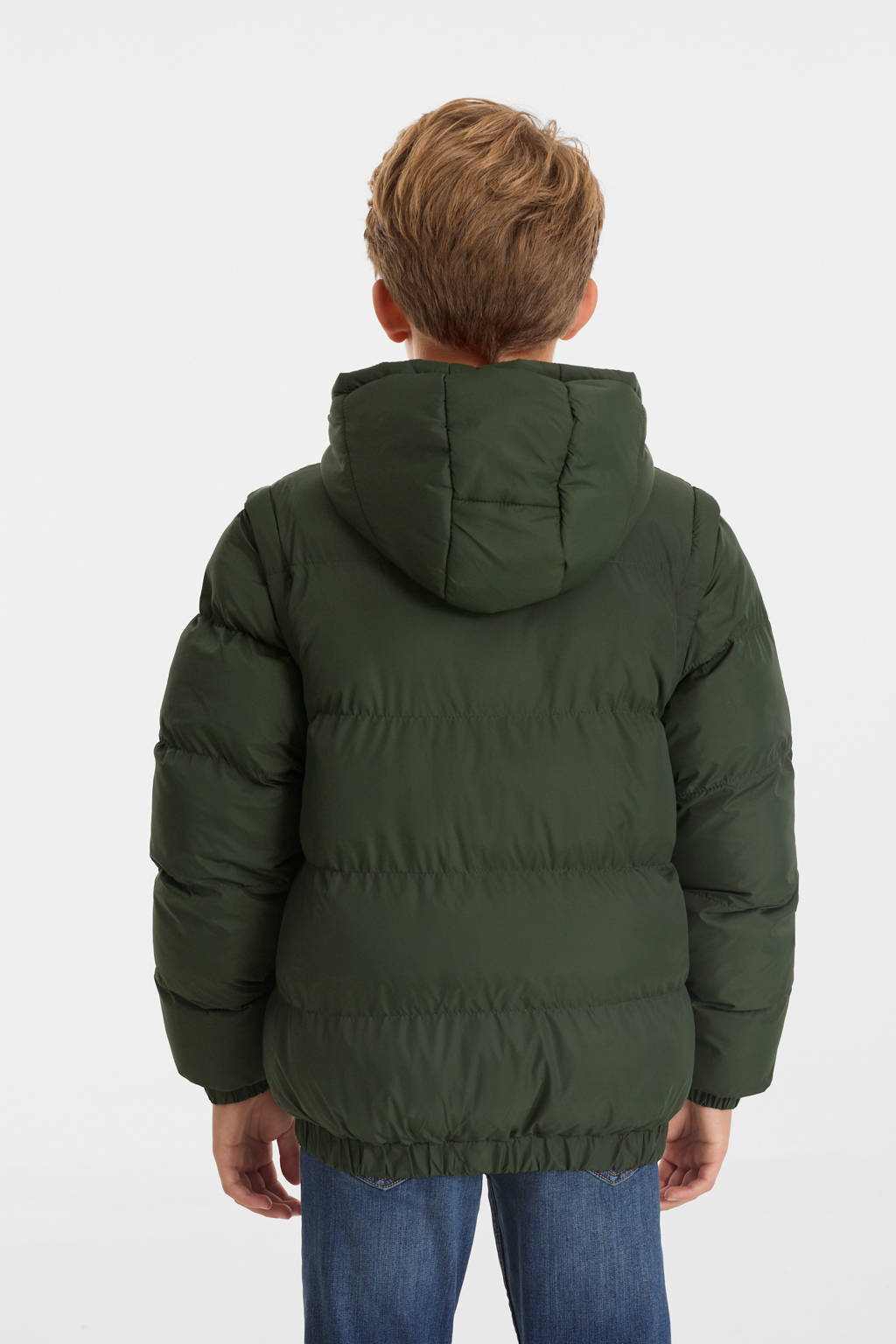 anytime 2 in 1 winterjas khaki