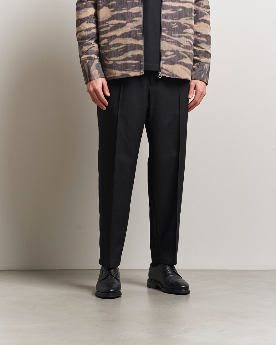 Jil Sander Regular Fit Gabardine Trousers Black