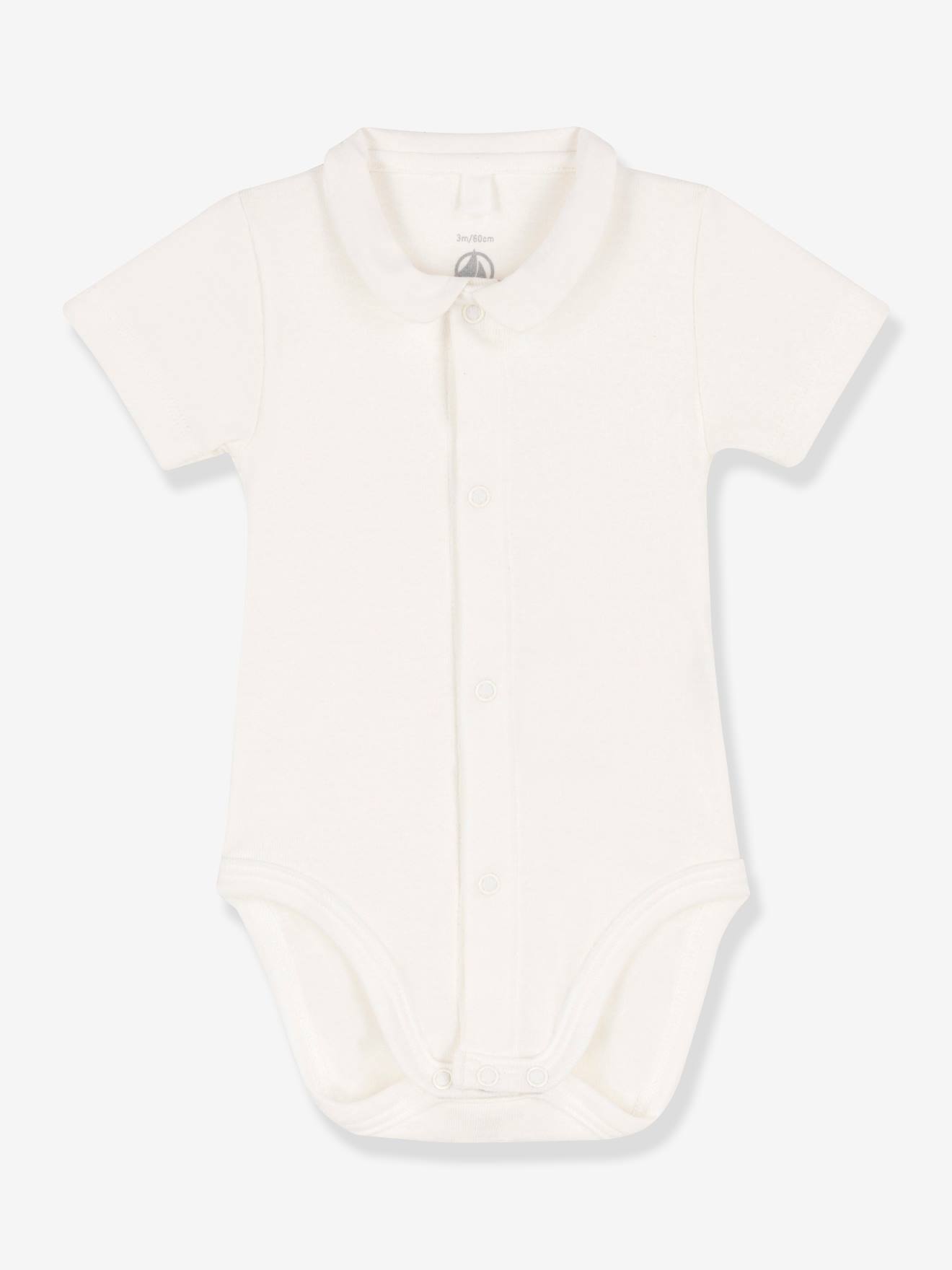 Body PETIT BATEAU de manga curta, branco