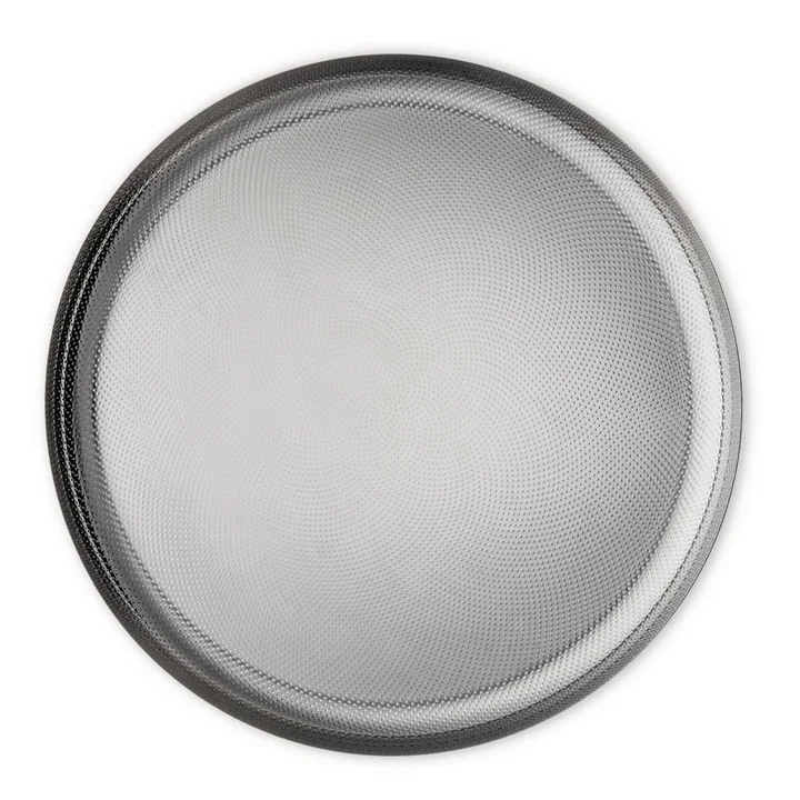 Alessi - Tablett mit Reliefdekor ‍JM14, Ø 35 cm / Edelstahl