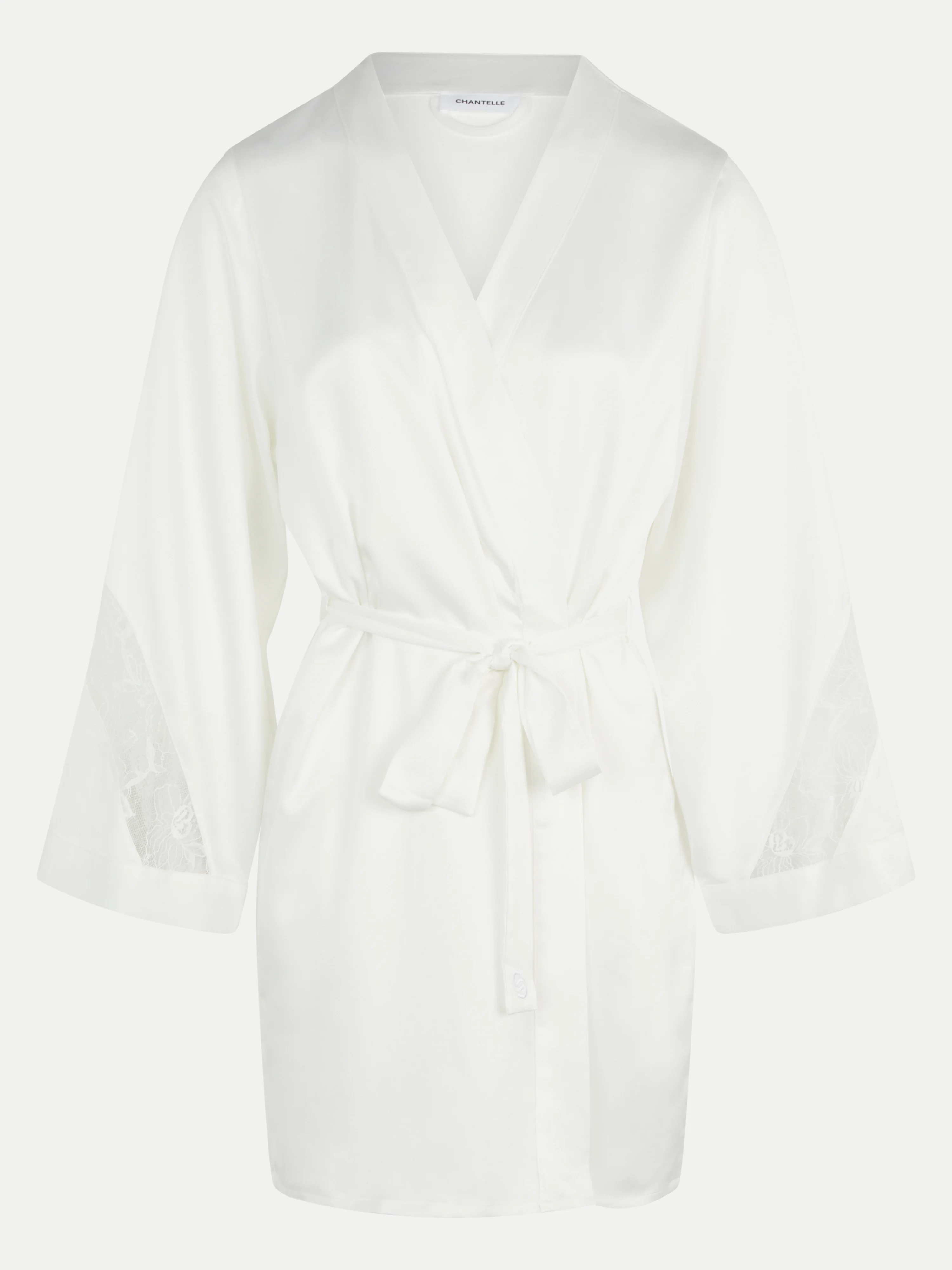 ORCHIDS - Kimono avec dentelle de leavers | Beige