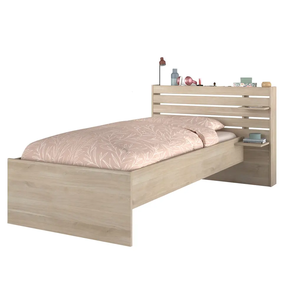 Bed Evi - eikenkleur - 90x200 cm