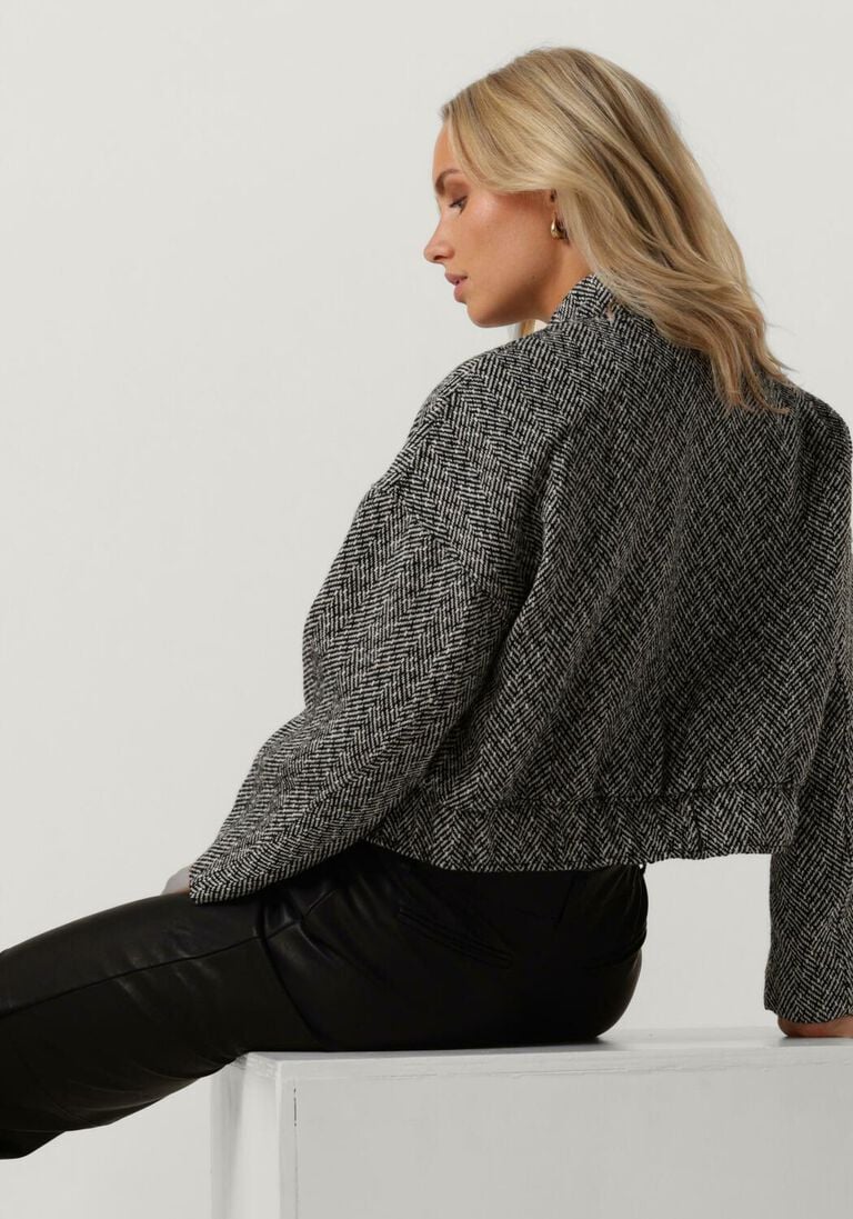 CO\\'COUTURE zwarte co'couture mantel tweedy jacket