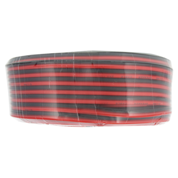 Q-Link luidsprekersnoer 2x0.75mm 25 meter rood/zwart