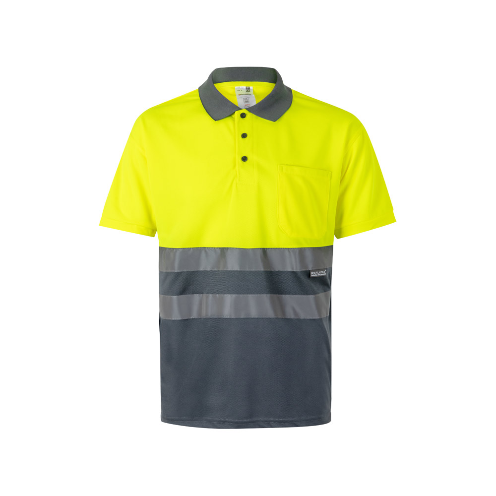 Velilla 36063 - Polo piqué bicolore (160g/m²) à manches courtes, en polyester (100%)