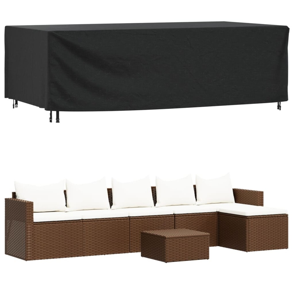 Housse de salon de jardin noir 300x140x90 cm imperméable 420d