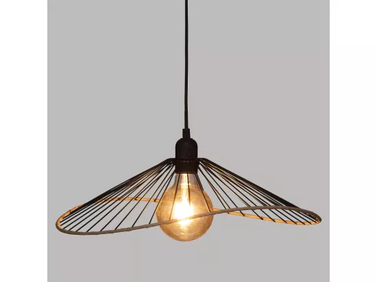 Luminaire Suspension en Métal Noir D 45 cm