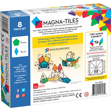 Magna-Tiles Polygons Expansion - 8 dele