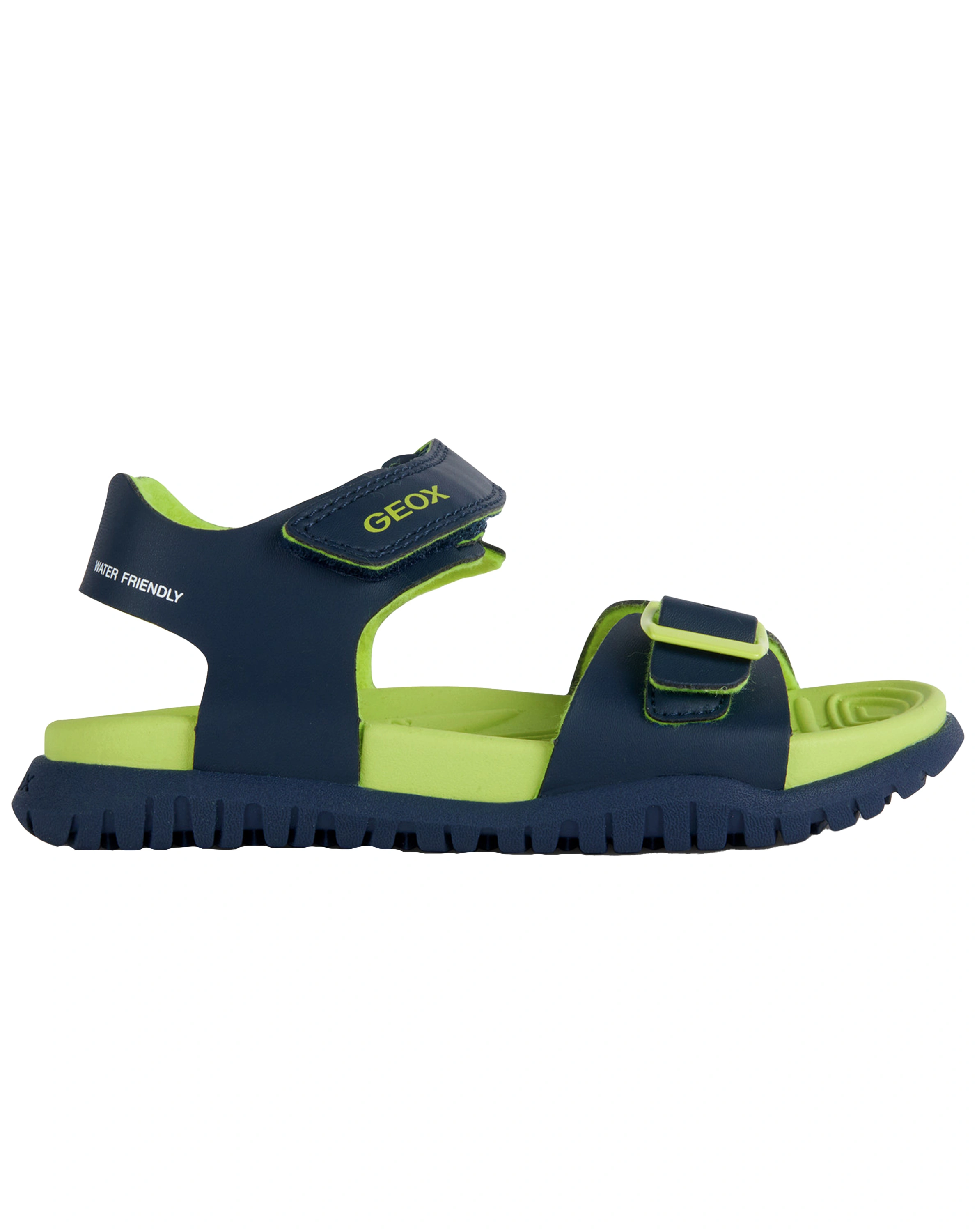 Klett-Sandale FUSBETTO in navy/lime