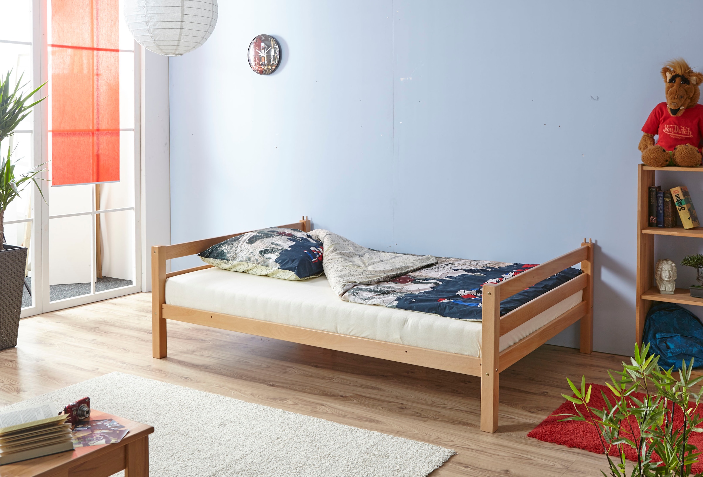 Ticaa Etagenbett »Maxim« mit Rollrost, Buche