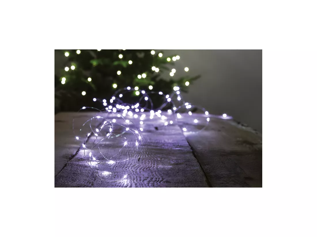 Guirlande Lumineuse Extérieur 20 m 200 MicroLED Blanc froid 8 jeux de lumière
