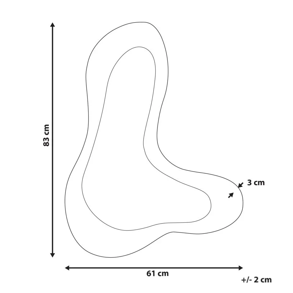 GUICLAN - Wandspiegel - Wit - MDF