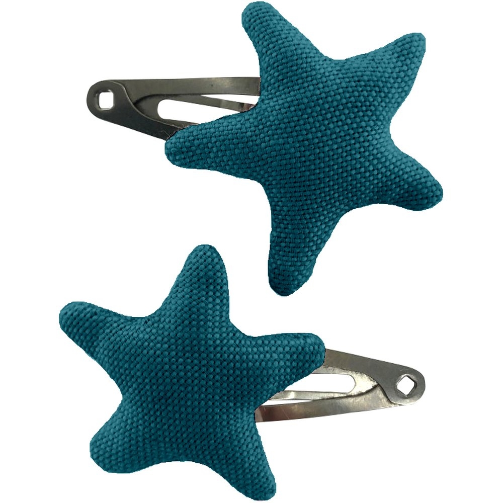 Barrettes Clic-Clac Étoile Bleu Vert