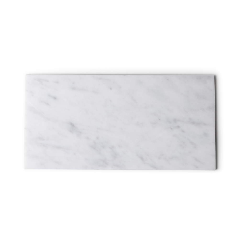 Marmer dienblad rechthoek L wit 20x40cm
