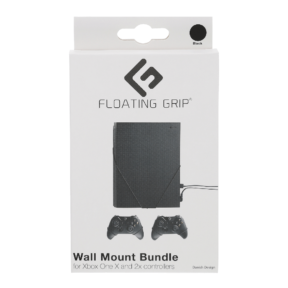 FLOATING GRIP® beslag til Xbox One X konsol og controllers, Sort