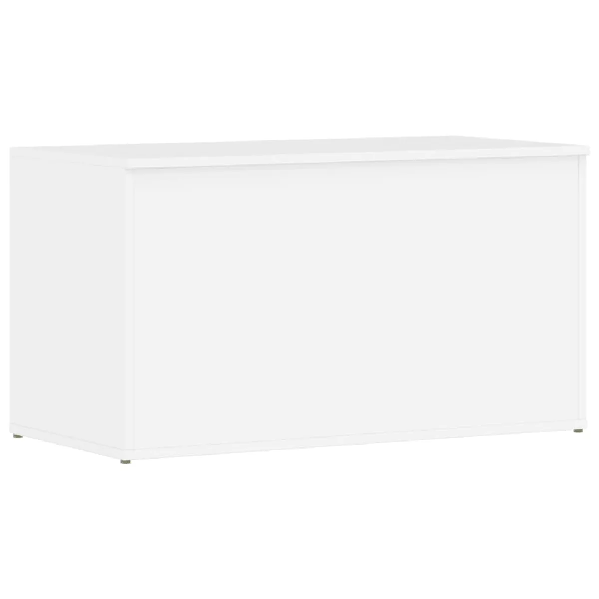 vidaXL Coffre de rangement blanc brillant 84x42x46cm