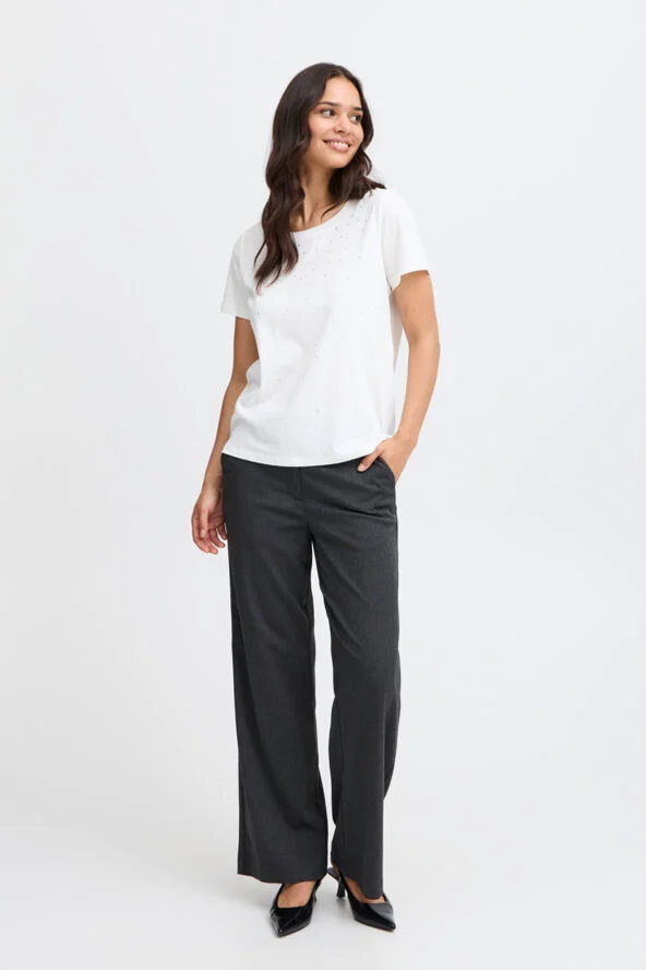 Fransa FXGARINE TEE 1 Blanc de blanc
