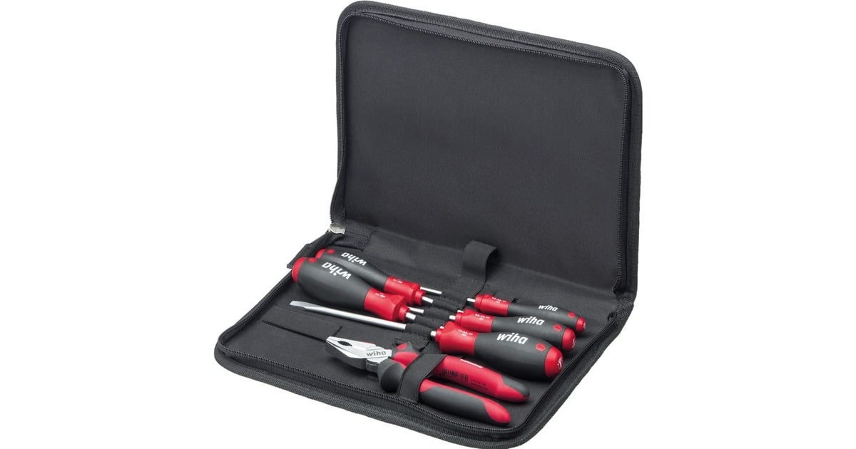 WihaGereedschapsset monteur  (Zwart/rood, 6-delig)