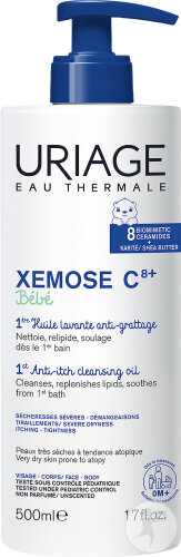 Uriage Bébé 1er Huile Lavante Apaisante Peaux Très Sèches À Tendance Atopique Flacon Pompe 500ml