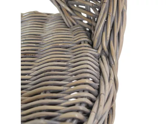 Chaise de canapé rotin kubu gris