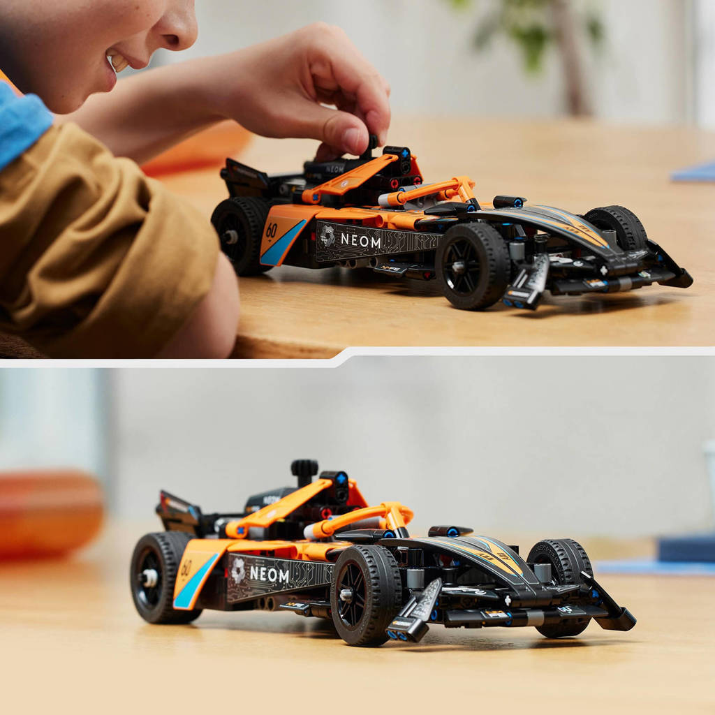 Zeer leukNEOM McLaren Formula E racewagen Auto Speelgoed voor Kinderen 42169
