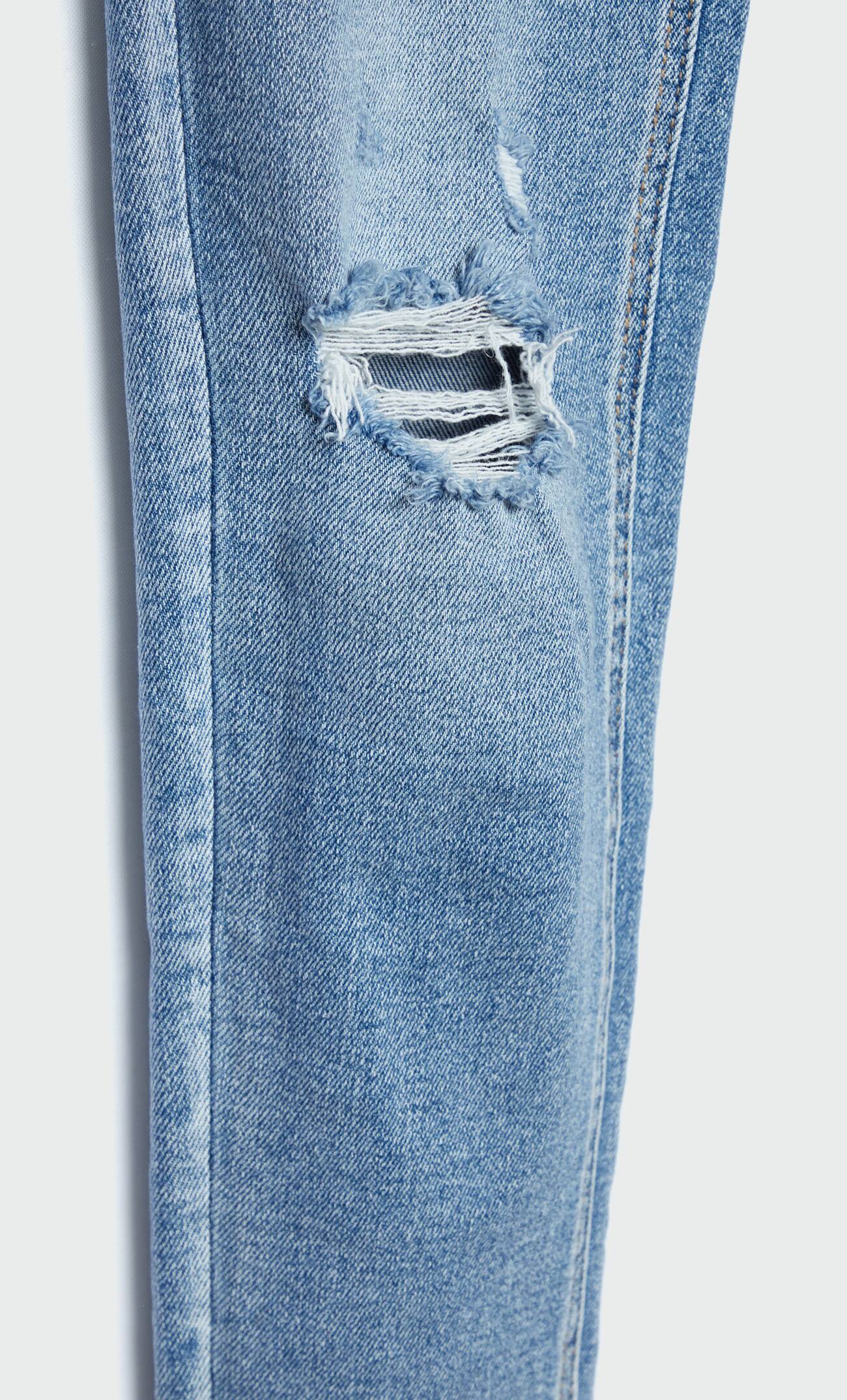Calça jeans skinny de cintura baixa 1420