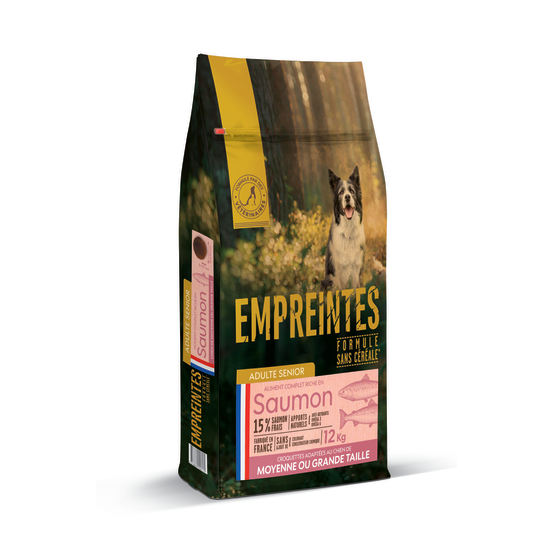 Croquettes Chien senior moyenne & grande taille sans céréales 12kg