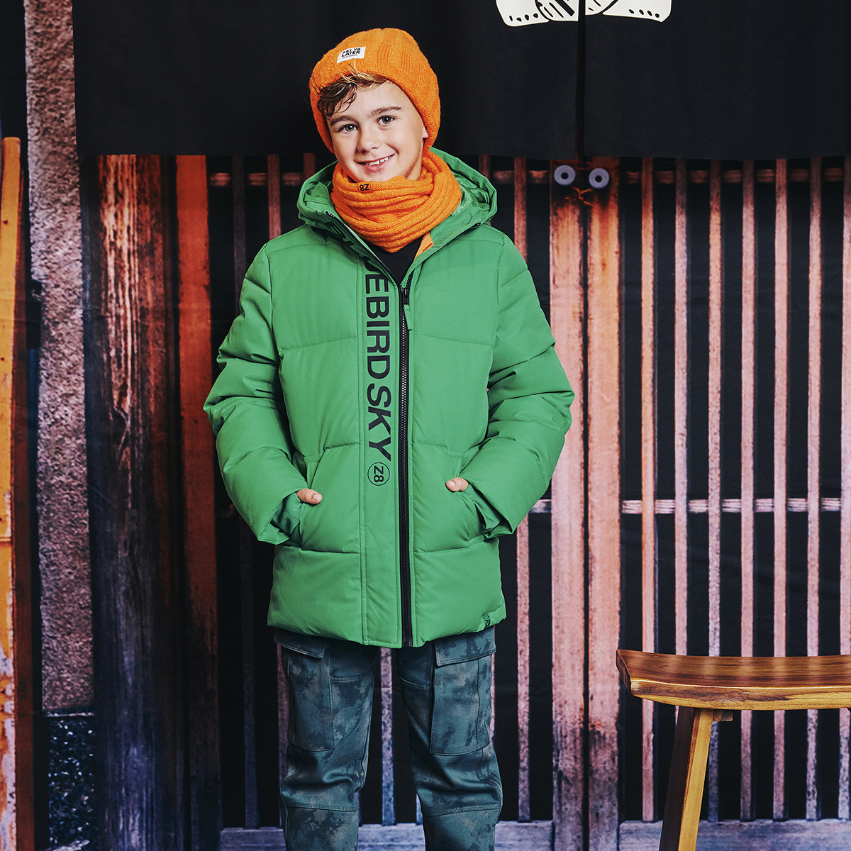 Z8 kids Winterjas Roland jelly bean
