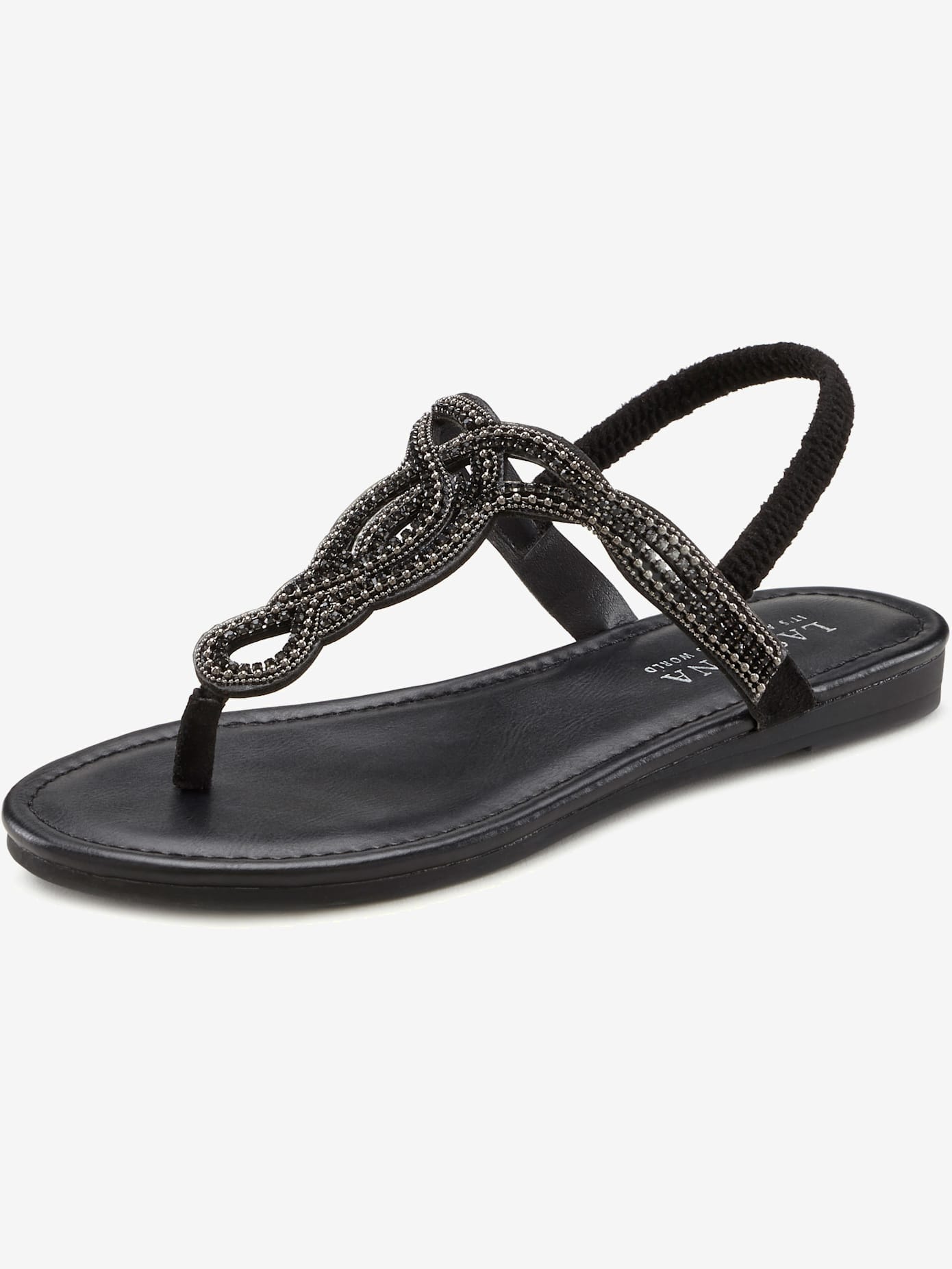 Tongs ornées de petites pierres fantaisie
