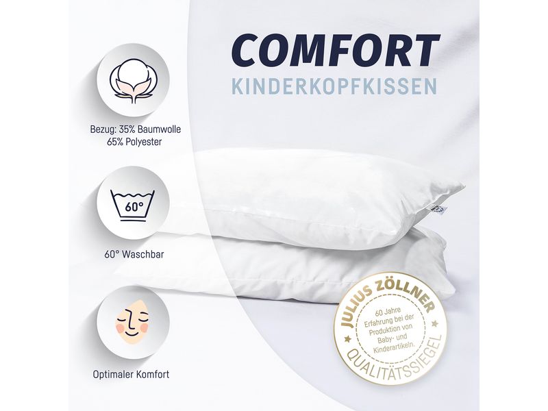 Julius Zöllner Kissen Comfort 40 x 60 cm Kopfkissen für Kinder