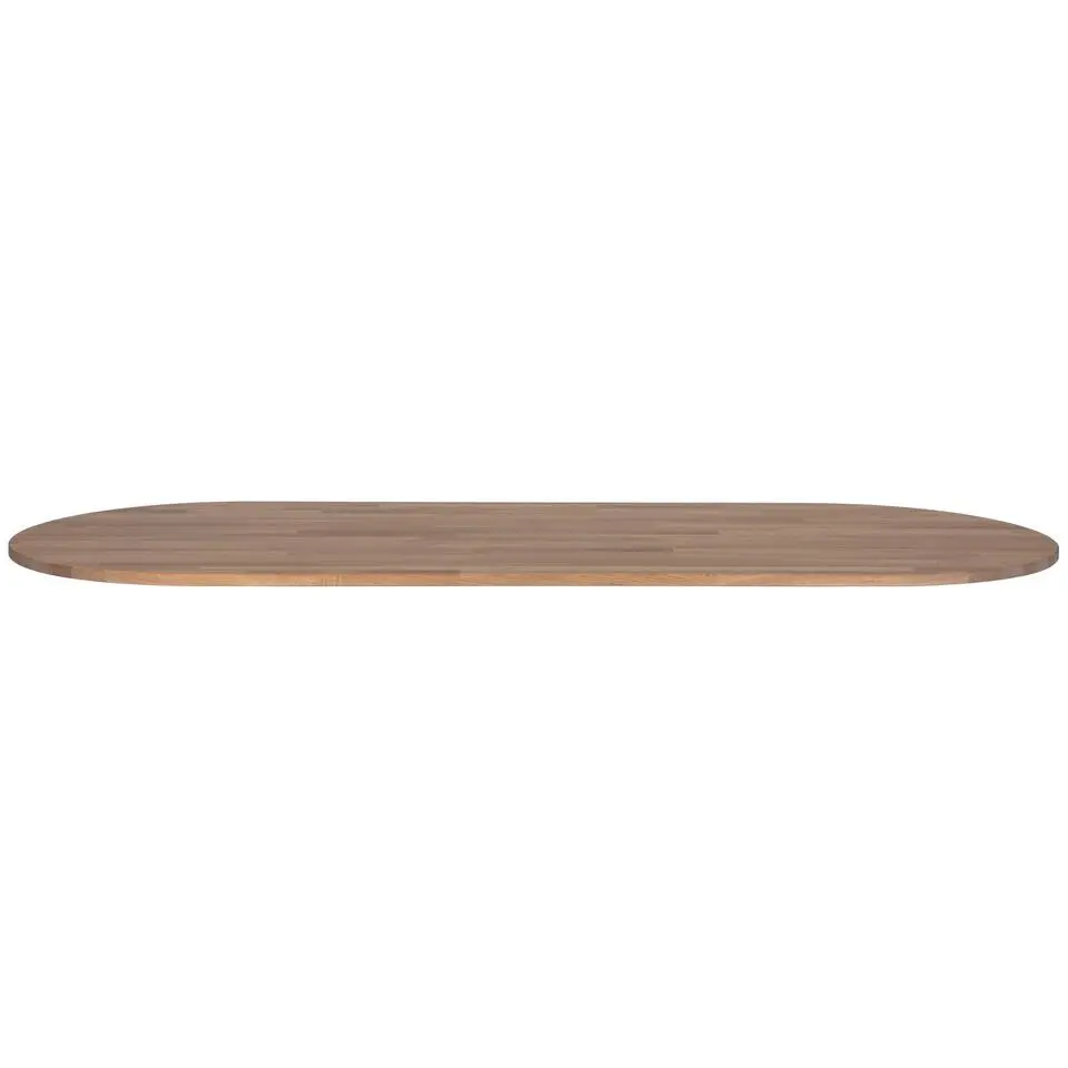 WOOOD Tablo Ovaal Tafelblad Incl. 2-Standen Poot - Grijs -74,4x220x90