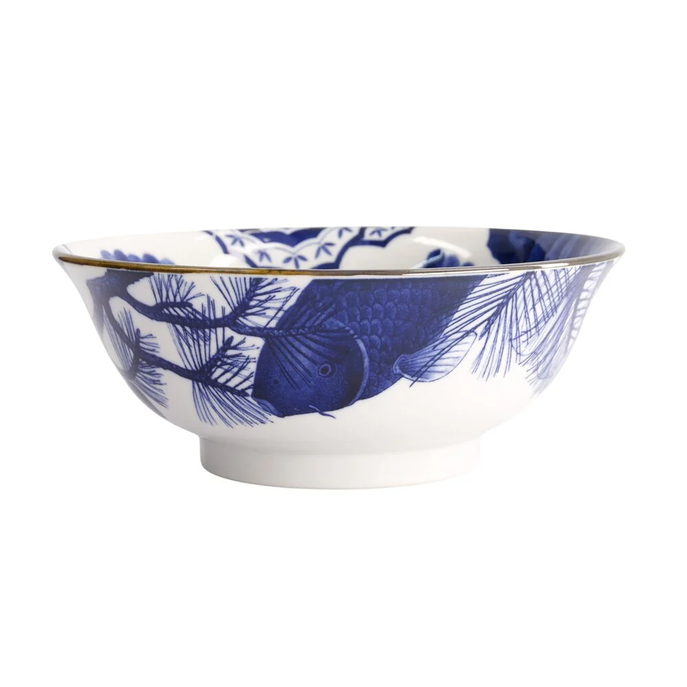 Tokyo Design Studio  Mixed Pine ramen skål, blue/white - Ø20,5 cm.