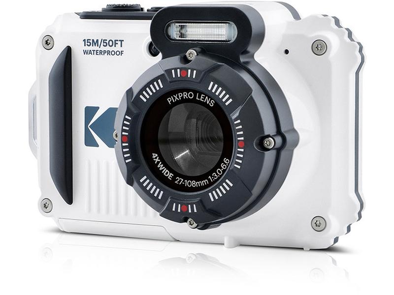 Kodak Unterwasserkamera PixPro WPZ2 Weiss Wasser-, stoss- und staubdichte, Point & Shoot-Kamera