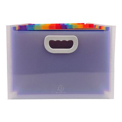 Exacompta Crystal - Trieur à soufflet 24 comp - A4 - à onglets - cristal