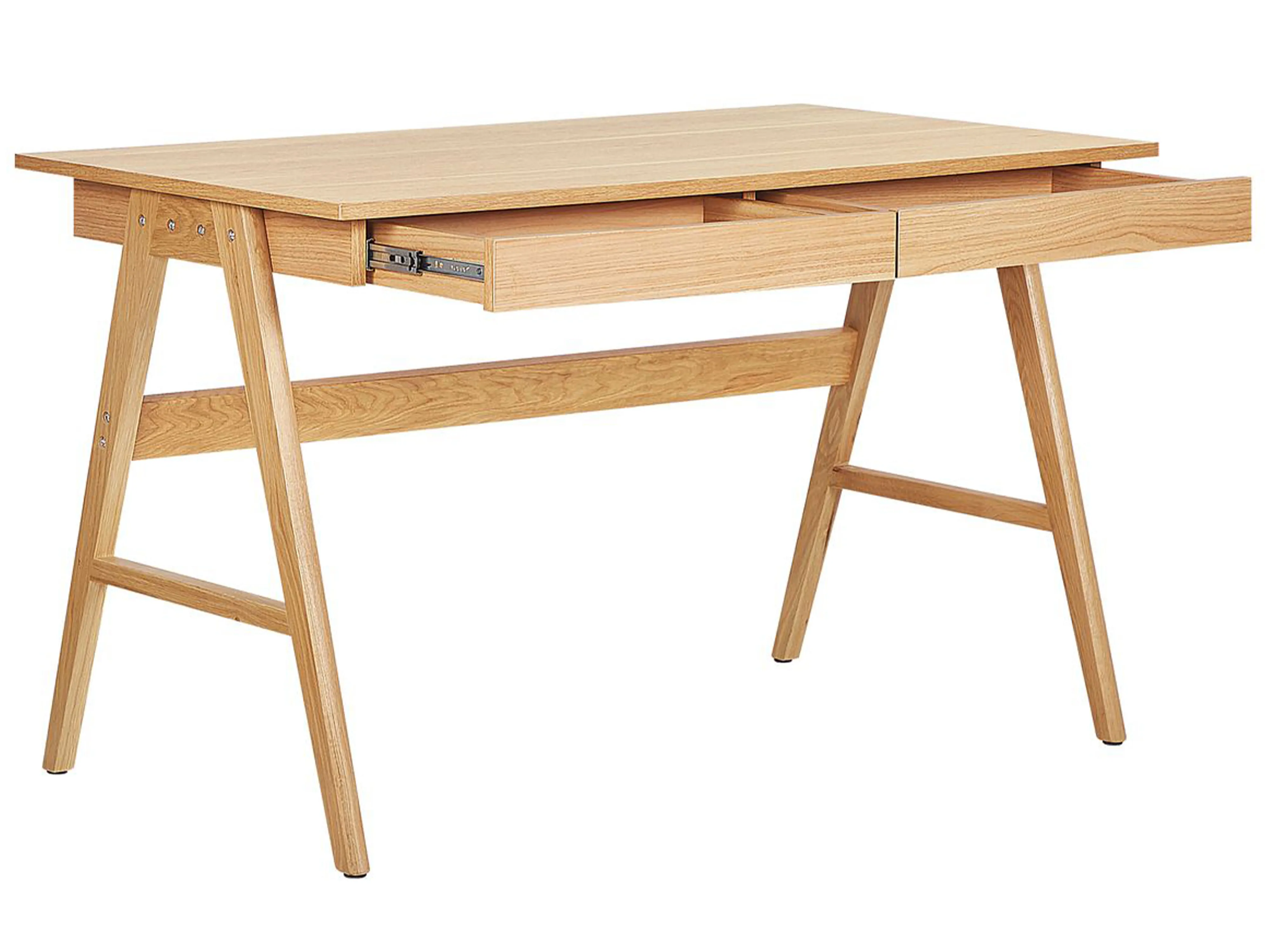 Bureau SHESLAY Lichtbruin 120 cm 70 cm met lades