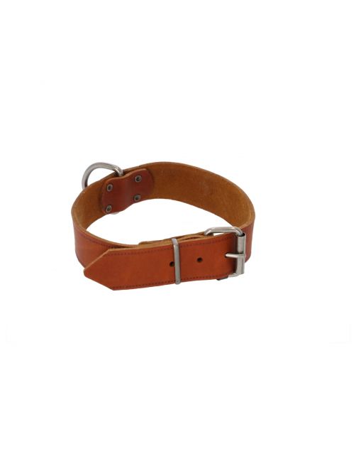 Adori Halsband Vetleder Met Print Cognac - Hondenhalsband
