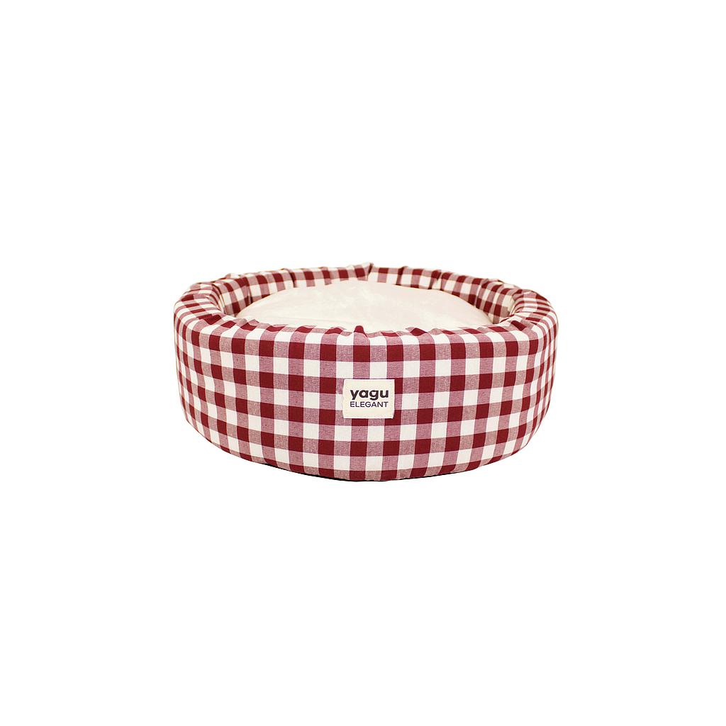 YAGU CRADLE VALLEY VICHY VERMELHO 48 x 48 x 17 CM
