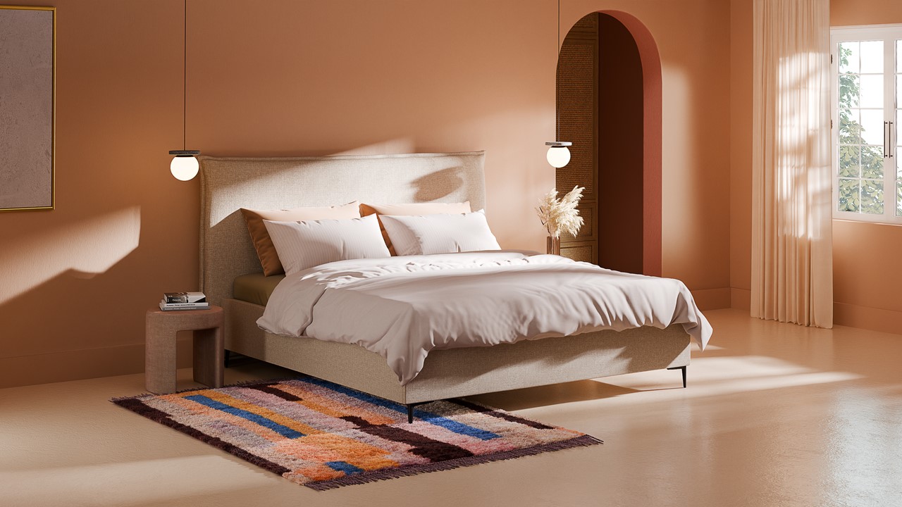 Opbergbed Morgan - Linen touch beige