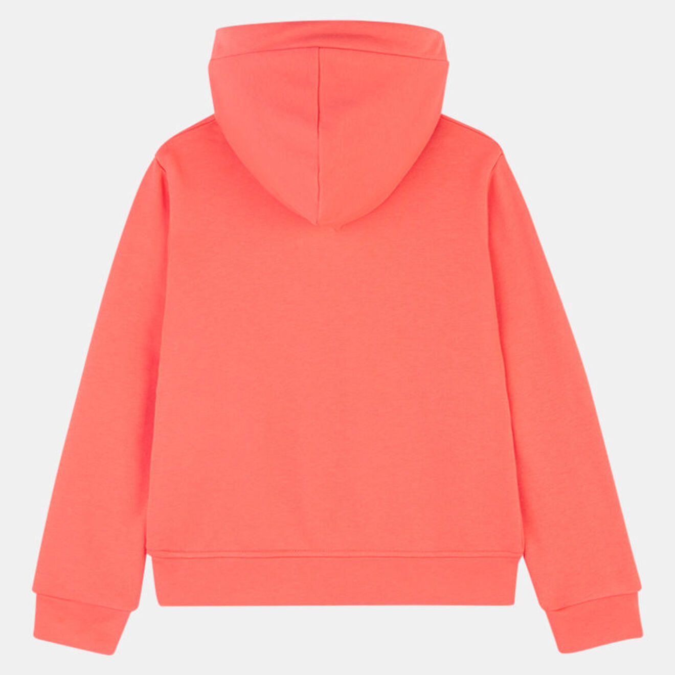 Tommy Hilfiger Sweat en Coton bio à capuche logo irisé orange corail