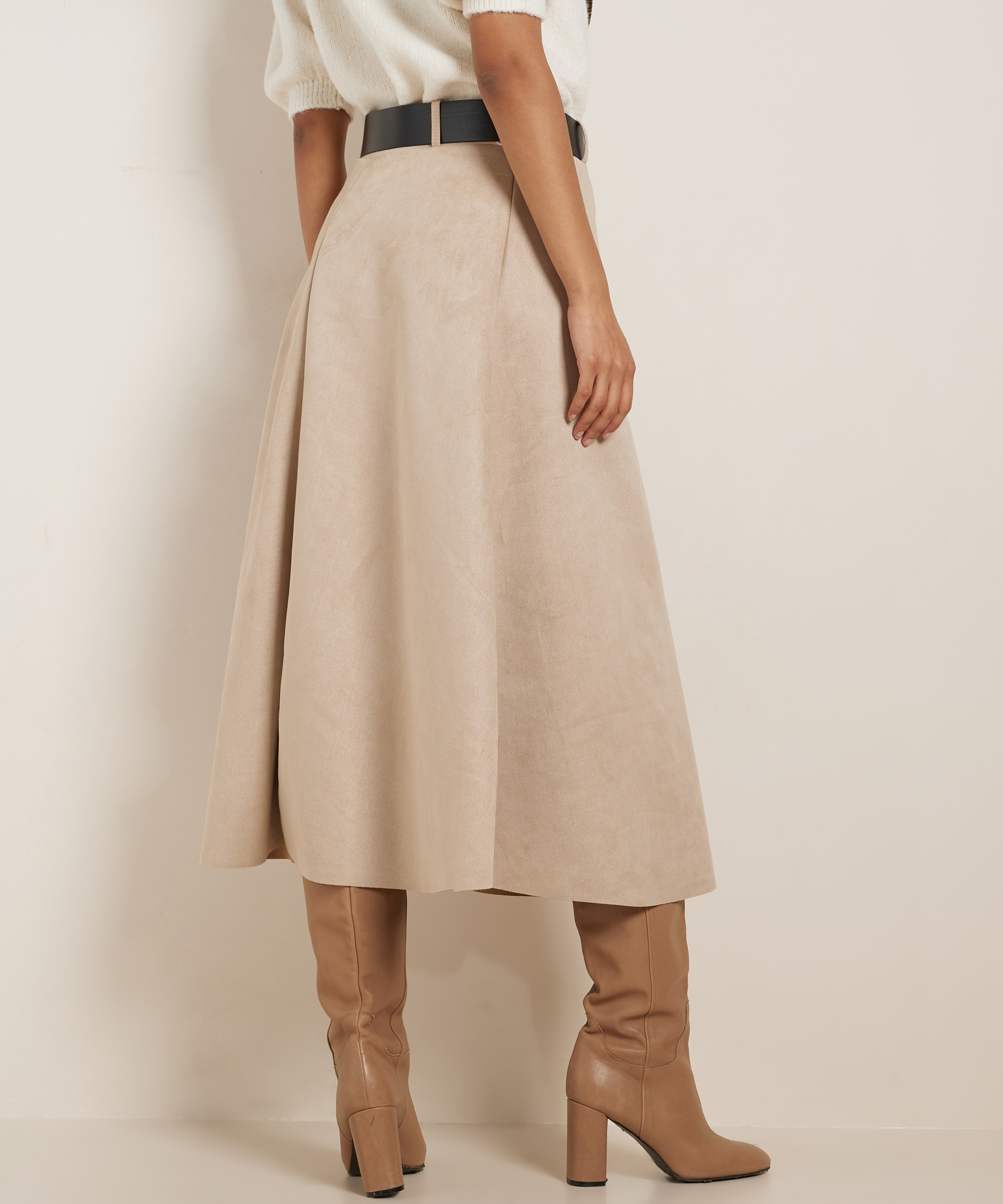 midi rok met riem