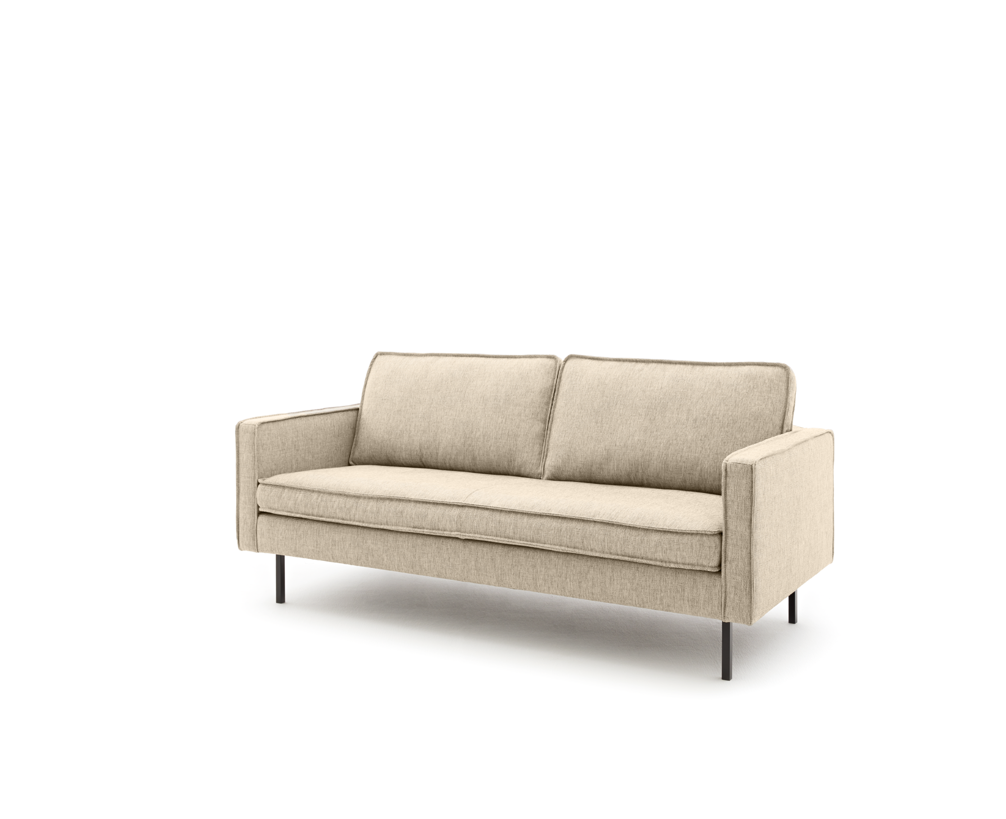 Loods 5 Design 2,5-zitsbank Slimm Stof Outside 2,5 Zits - 170 cm | Solution Beige 05 | Poten: Zwart