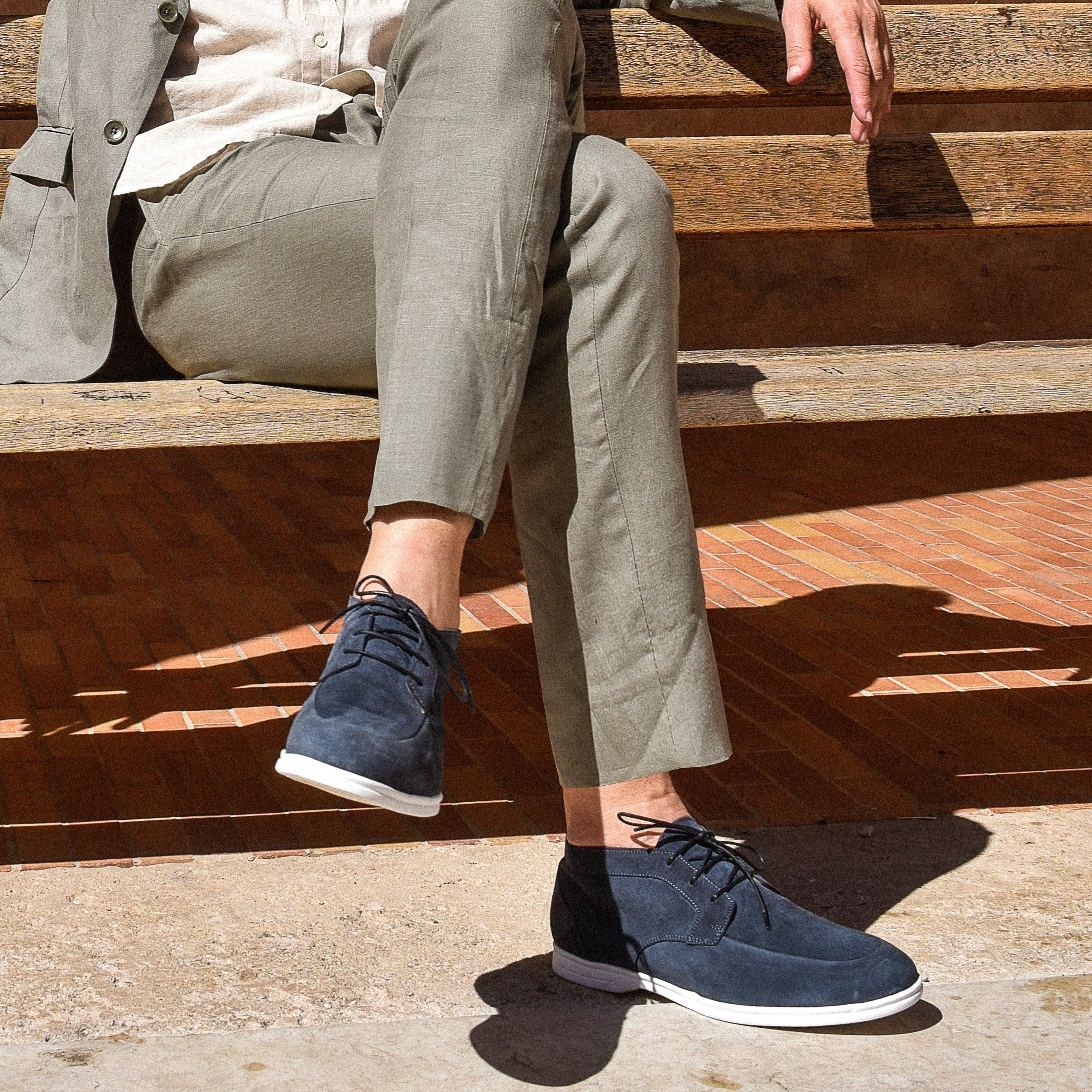 Bali-Boots velours bleu