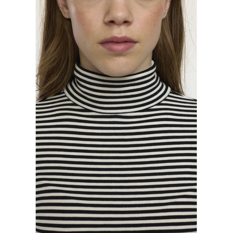 Soft Rebels SRFenja Stripe Rollneck Top Black