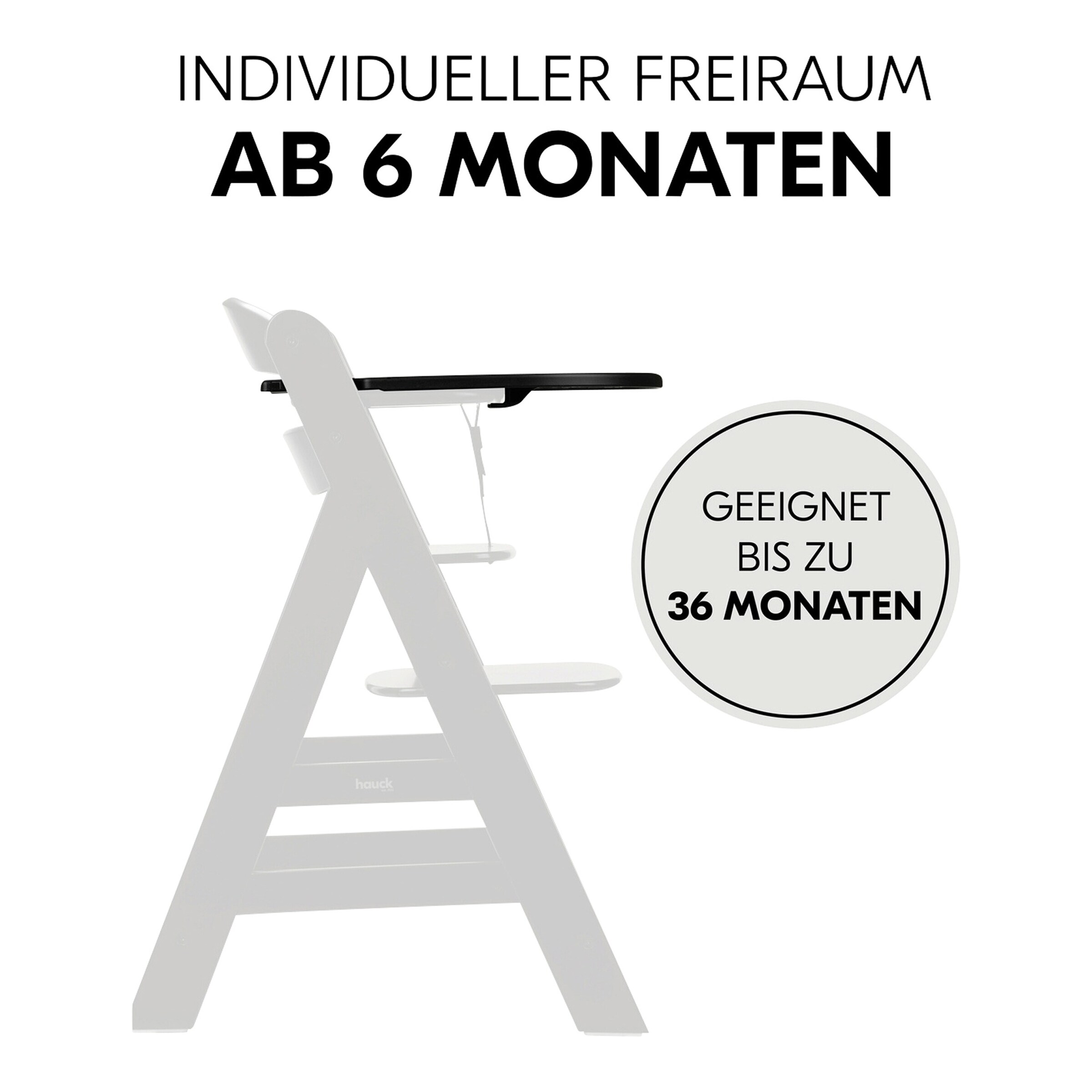 Hauck Hochstuhltisch Alpha Click Tray black