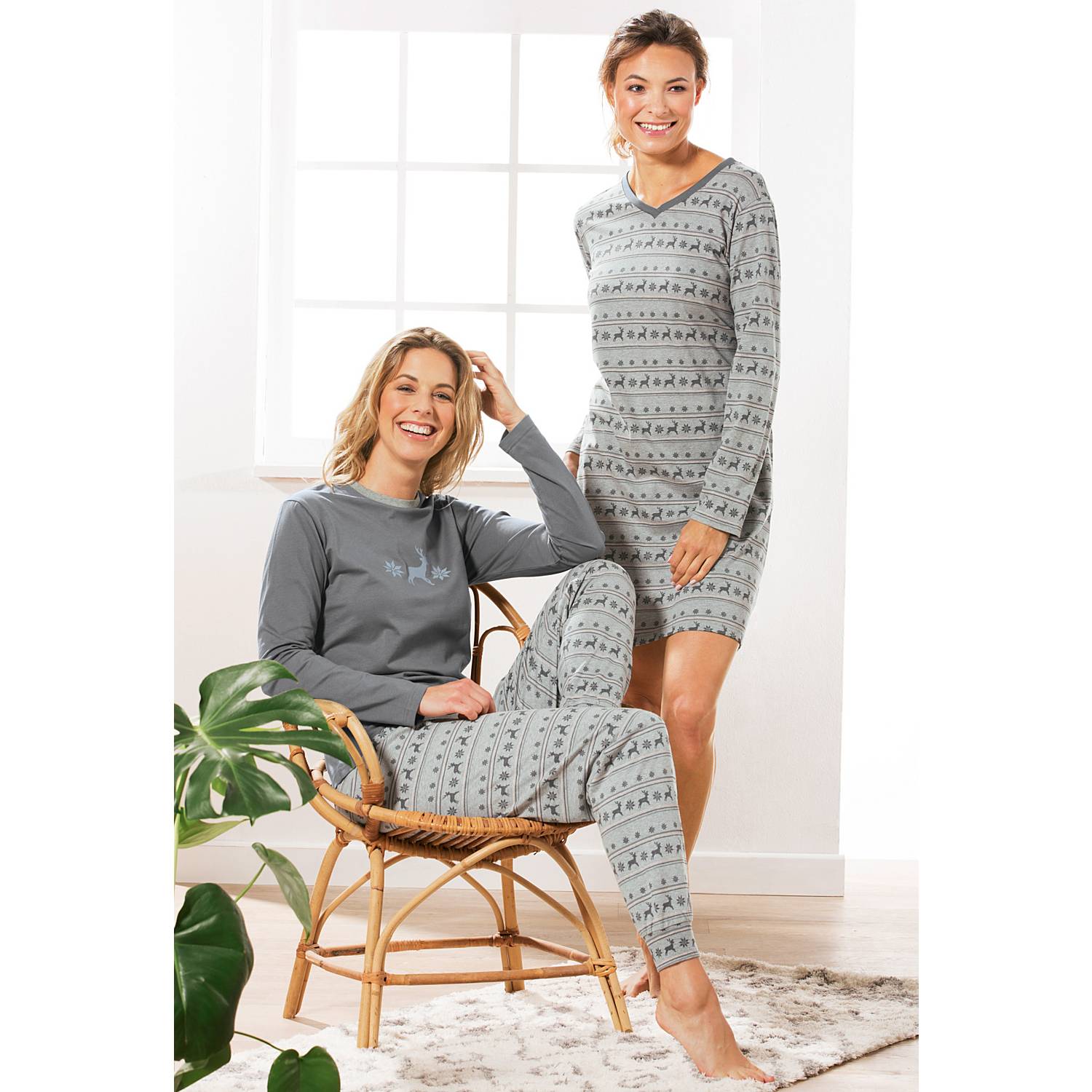 REDBEST Single-Jersey Damen-Schlafanzug