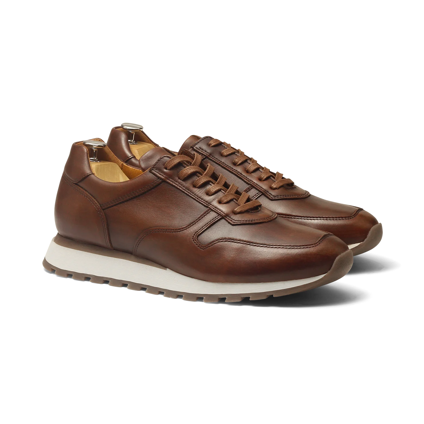 Jacky-Sneakers / basket en cuir marron