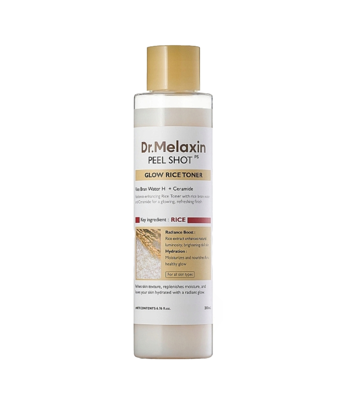Dr.Melaxin - *Peel Shot* - Tônico Facial Glow Rice