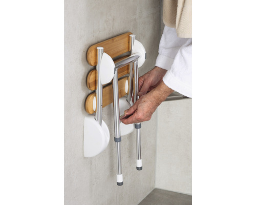 XL-adapter voor RIDDER Pro opklapbare douchestoel, in hoogte verstelbaar, chroom A141100