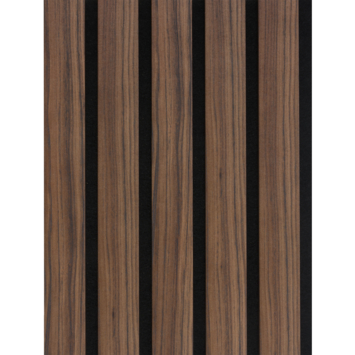 Kleurstaal lattenwand Decowall Advanced walnoot 18x30 cm
