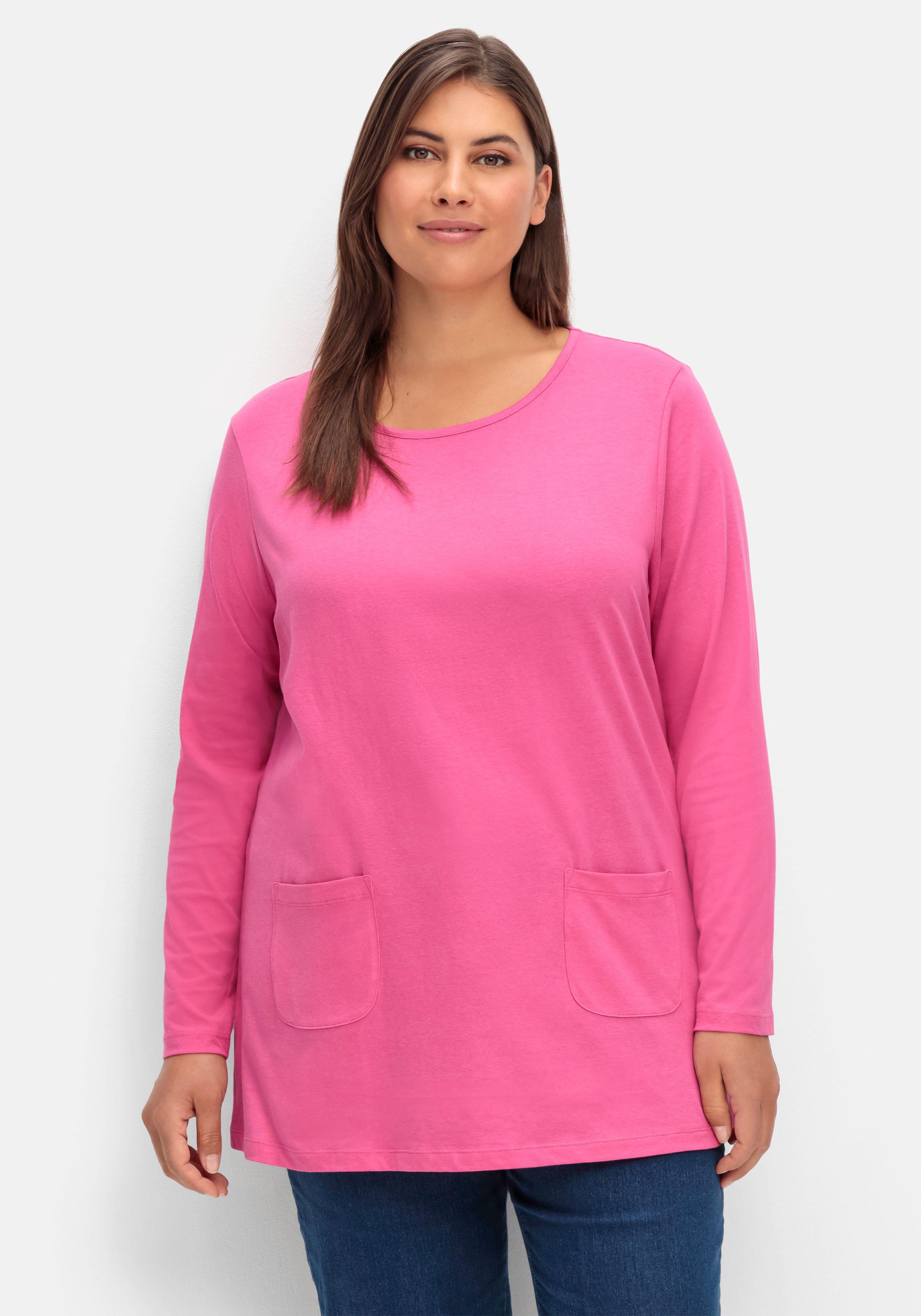 Longshirt mit aufgesetzten Taschen